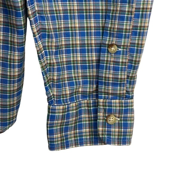 Ralph LAUREN CASUAL LONG SLEEVE COTTON BUTTON DOWN SHIRT BLUE MULTI PLAID MEDIUM - Picture 8 of 13
